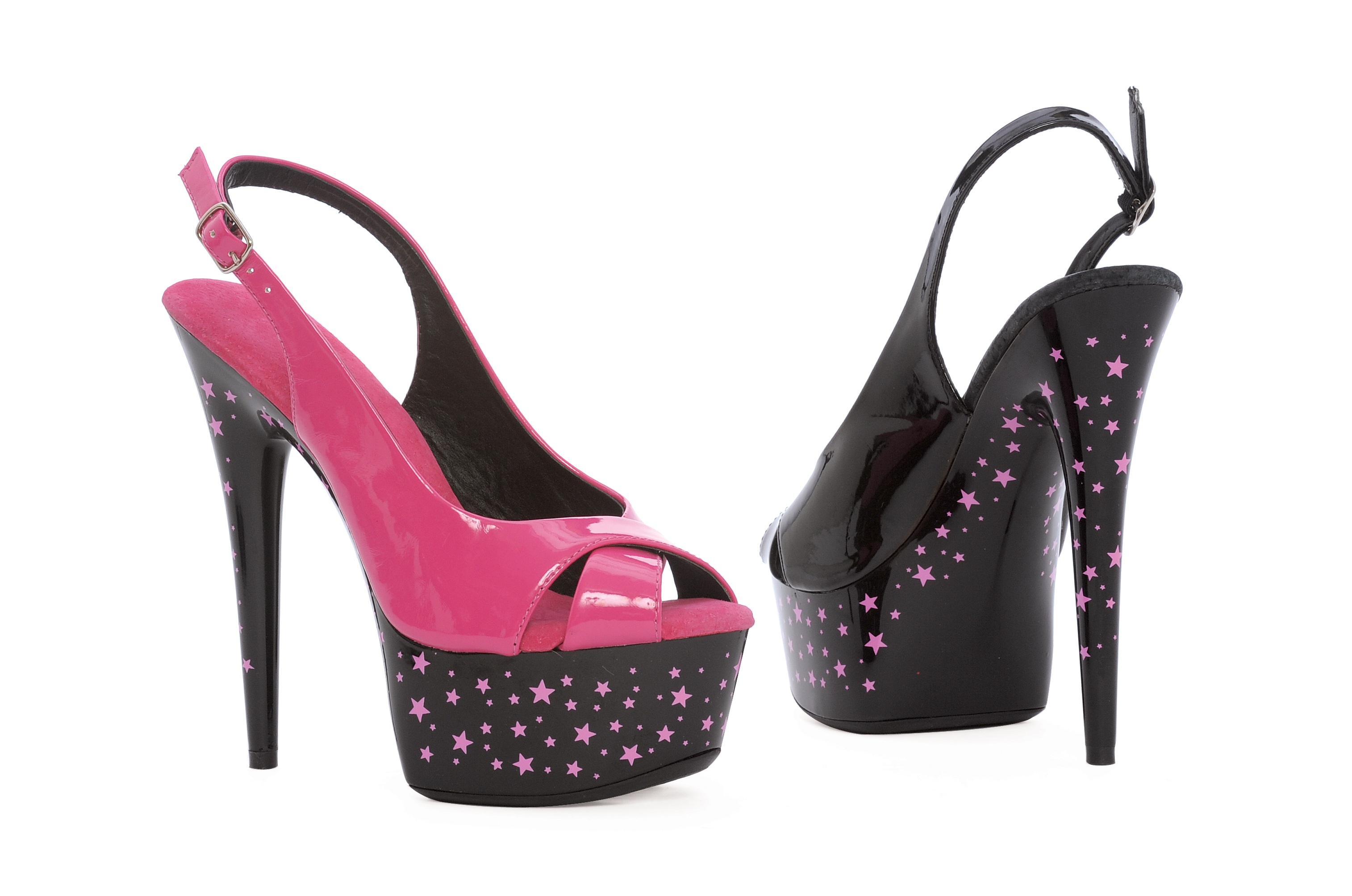 Stardust - 6 Inch Sling Back Starry Tattoo Stiletto